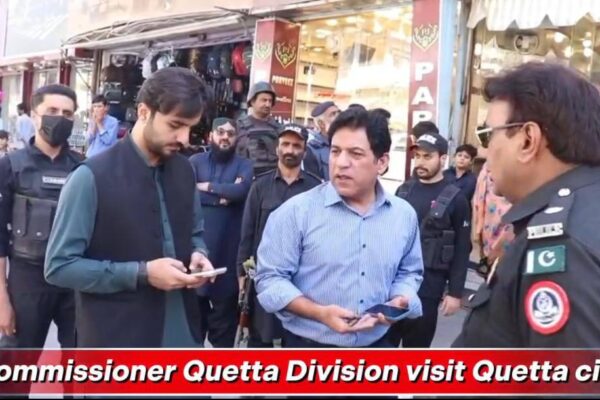 کمشنر کوئٹہ کا شہر کا دورہ، صفائی، تجاوزات اور ٹریفک کا جائزہ