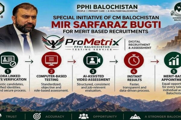 بلوچستان میں مصنوعی ذہانت پر مبنی بھرتی کا جدید نظام ProMetriX متعارف