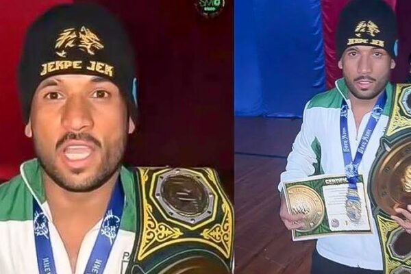 بلوچستان کے شیرباز مری نے قازقستان میں فتح کے جھنڈے گاڑ دیے، نومیڈ ایم ایم اے چیمپئن شپ میں گولڈ میڈل پاکستان کے نام